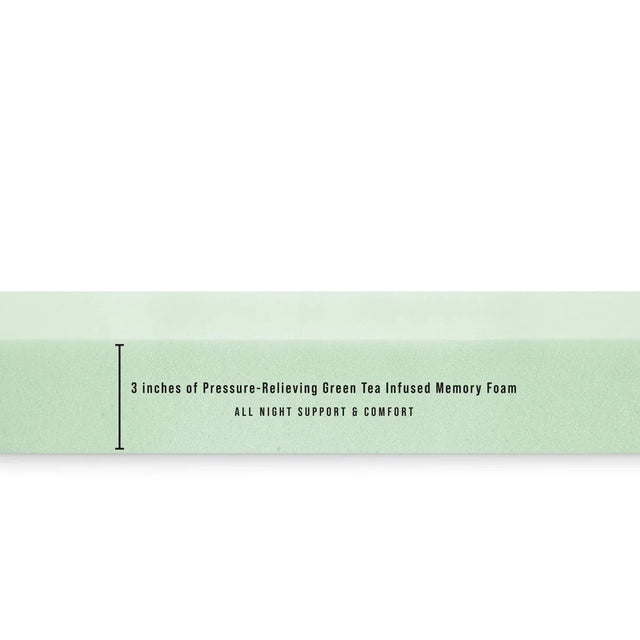 3-Inch Soft Green Tea Infused Memory Foam California King Mattress Topper - Omega Lifestyles
