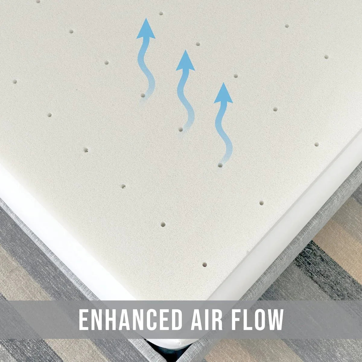 California King 3-Inch AdaptiFoam Memory Foam Mattress Topper - Omega Lifestyles