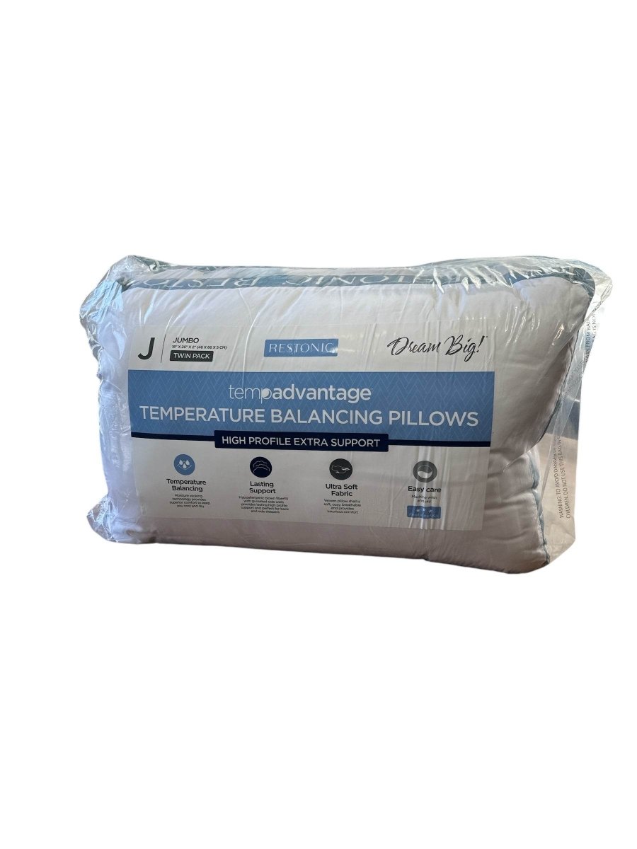 Set Of 2 Cooling Soft Microfiber Bed Pillows - Sleep Galleria