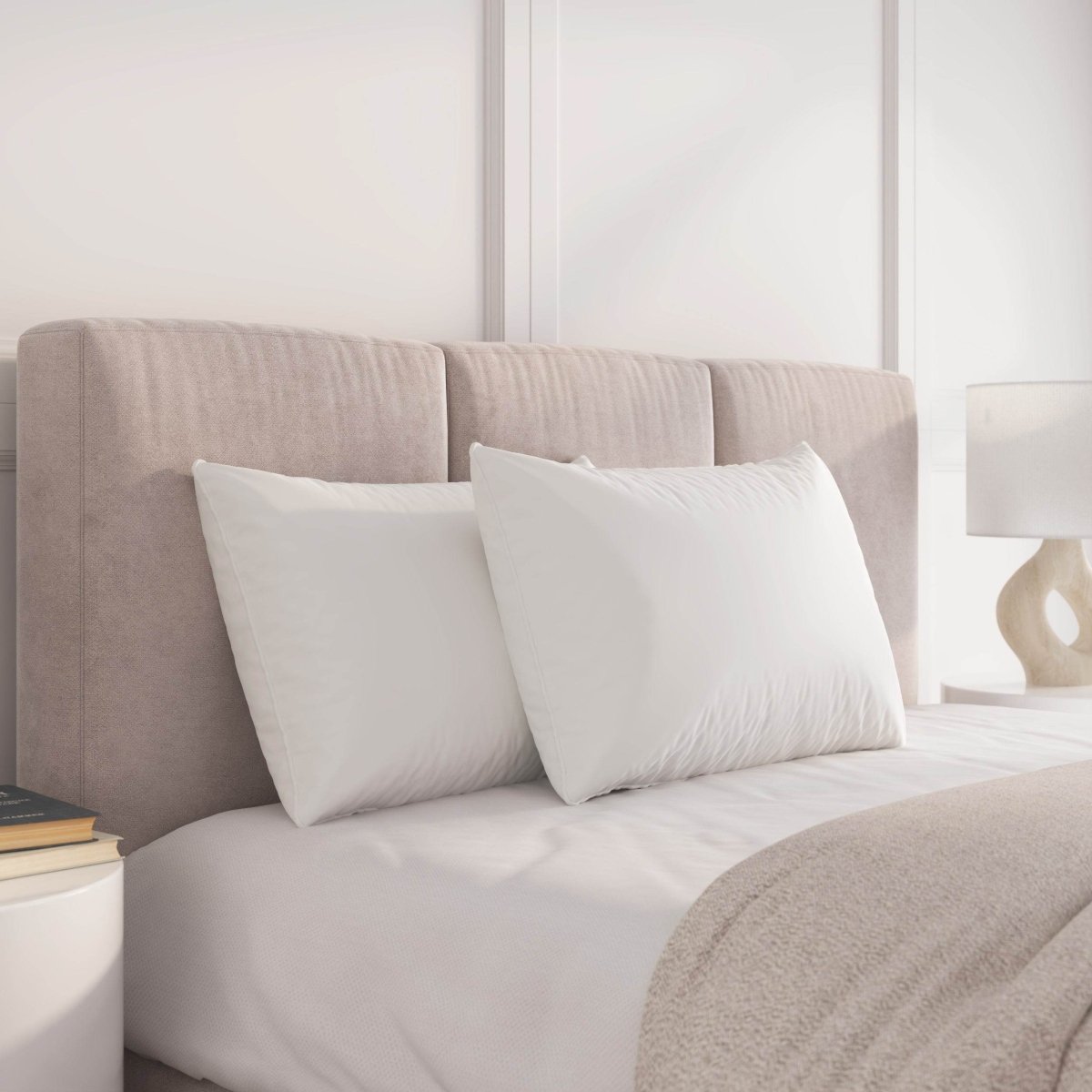 Set Of 2 Plush Microfiber Dream Big Bed Pillows - Sleep Galleria