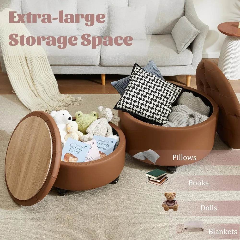 Storage Ottoman Coffee Table Set - Omega Lifestyles