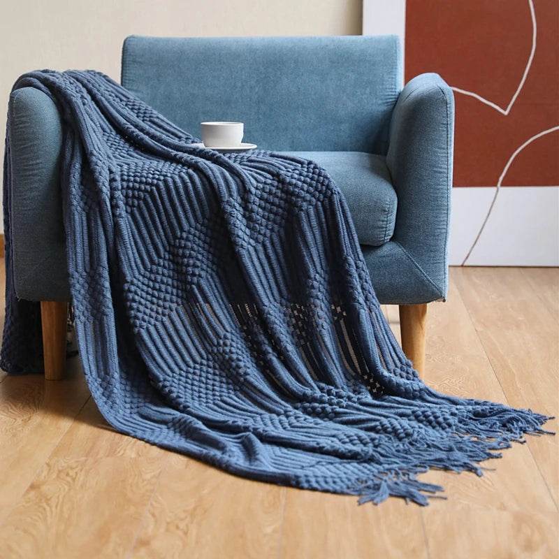 100% Acrylic Soft Chunky Knit Throw Blanket - Sleep Galleria