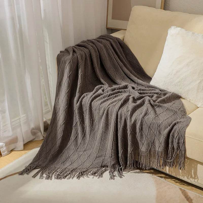 100% Acrylic Soft Chunky Knit Throw Blanket - Sleep Galleria