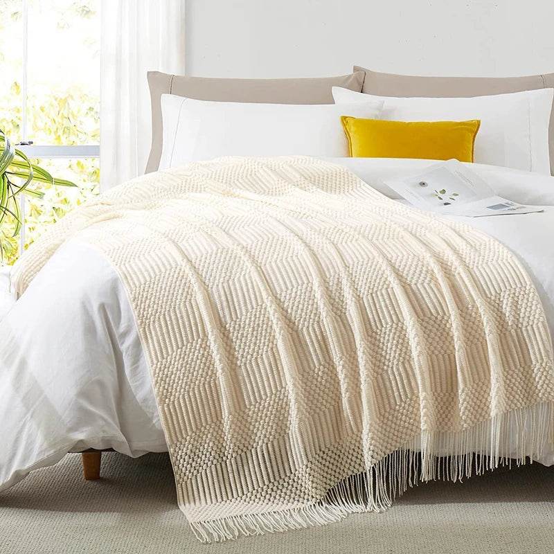 100% Acrylic Soft Chunky Knit Throw Blanket - Sleep Galleria