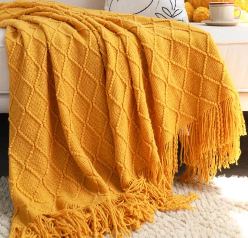 100% Acrylic Soft Chunky Knit Throw Blanket - Sleep Galleria