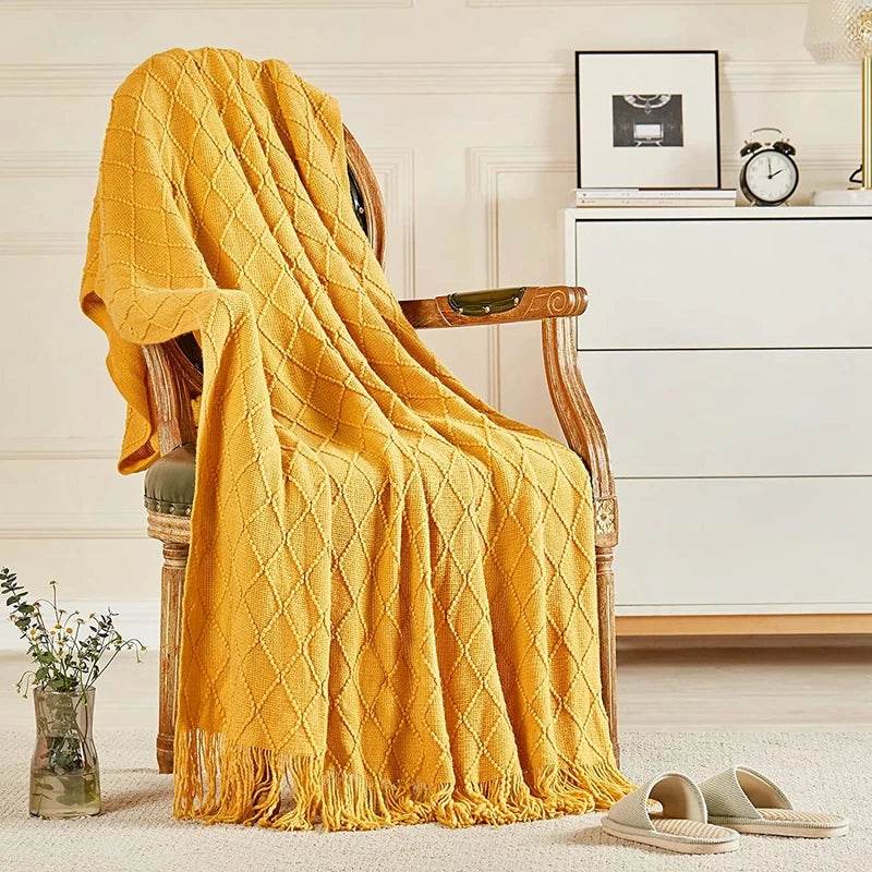 100% Acrylic Soft Chunky Knit Throw Blanket - Sleep Galleria