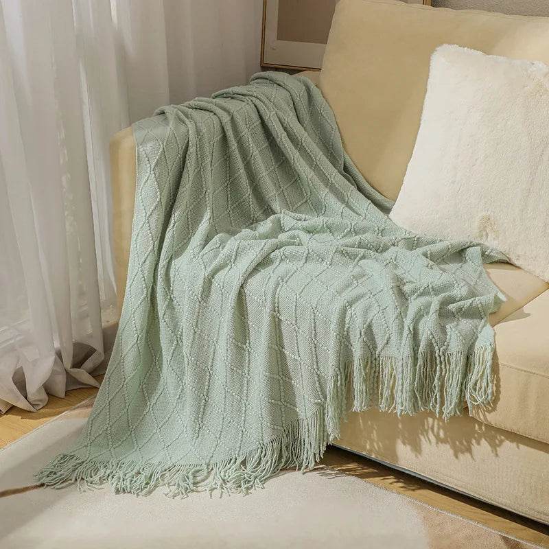 100% Acrylic Soft Chunky Knit Throw Blanket - Sleep Galleria