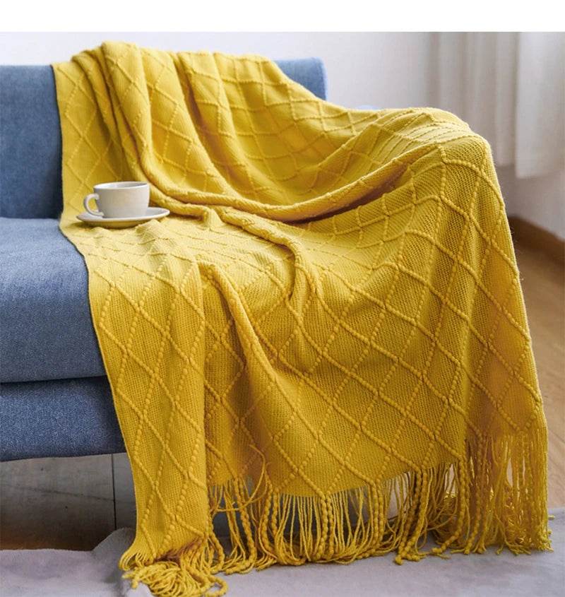 100% Acrylic Soft Chunky Knit Throw Blanket - Sleep Galleria