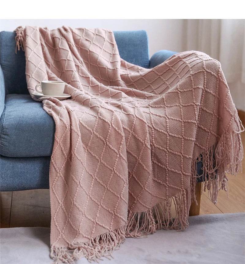 100% Acrylic Soft Chunky Knit Throw Blanket - Sleep Galleria