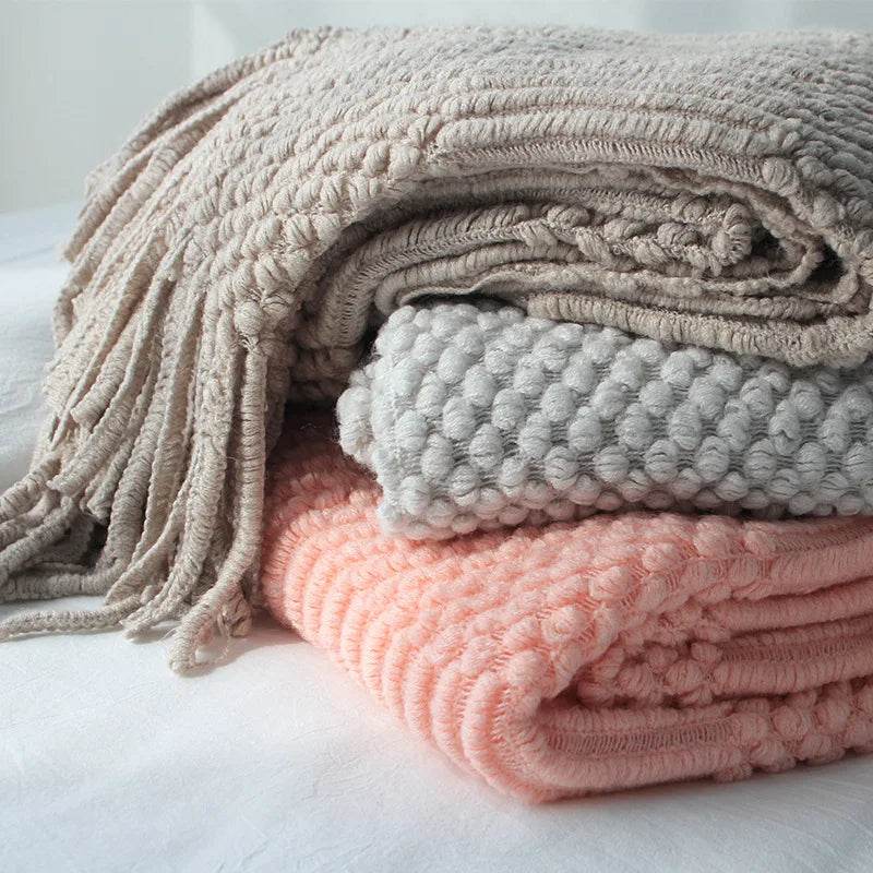100% Acrylic Soft Chunky Knit Throw Blanket - Sleep Galleria