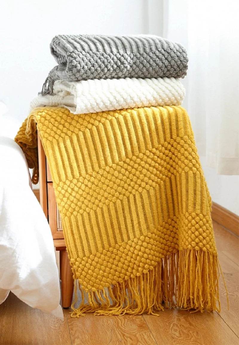 100% Acrylic Soft Chunky Knit Throw Blanket - Sleep Galleria