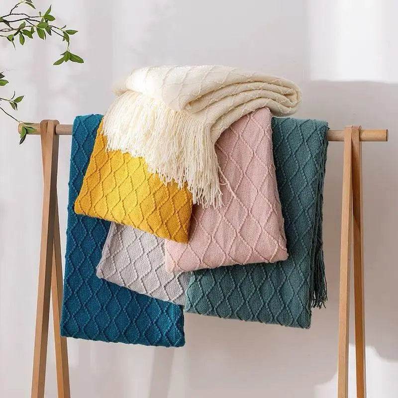 100% Acrylic Soft Chunky Knit Throw Blanket - Sleep Galleria
