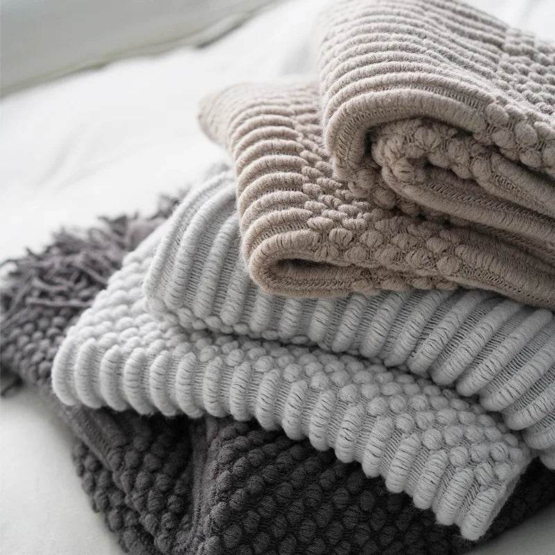 100% Acrylic Soft Chunky Knit Throw Blanket - Sleep Galleria