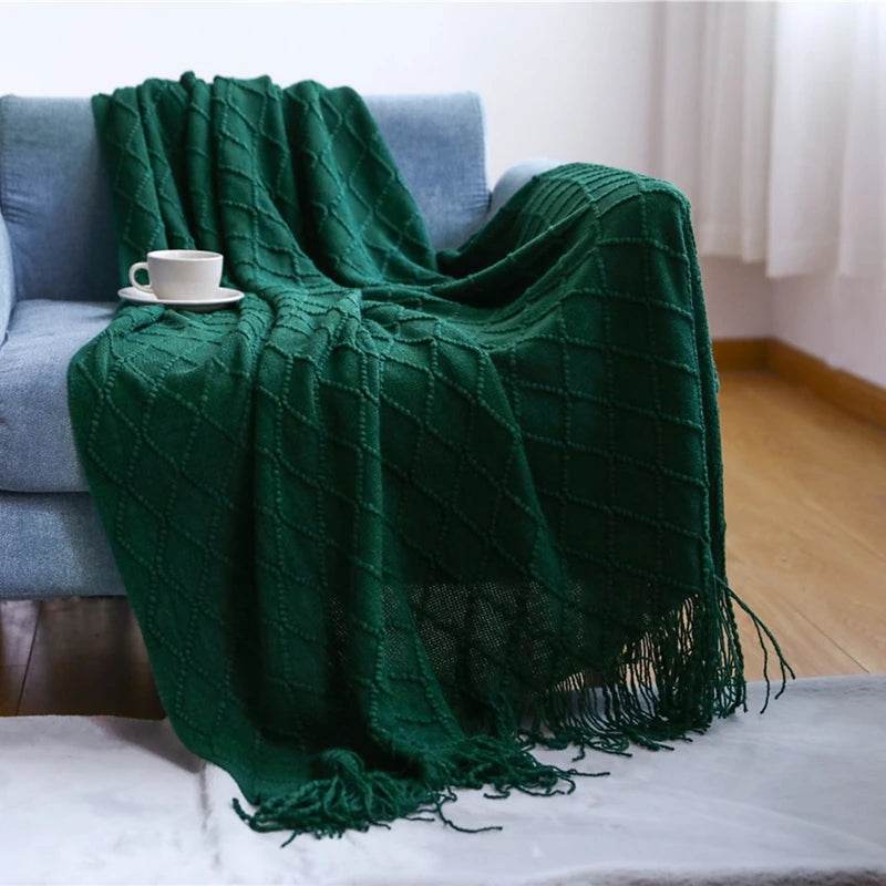 100% Acrylic Soft Chunky Knit Throw Blanket - Sleep Galleria