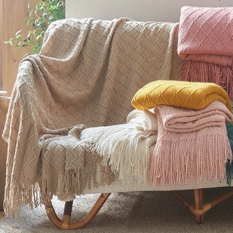 100% Acrylic Soft Chunky Knit Throw Blanket - Sleep Galleria