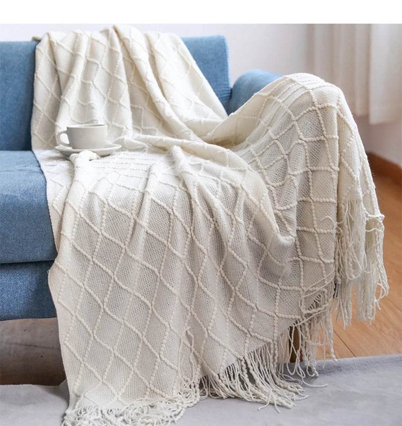 100% Acrylic Soft Chunky Knit Throw Blanket - Sleep Galleria