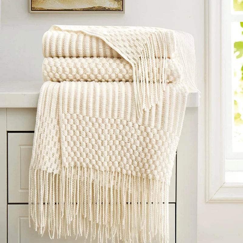 100% Acrylic Soft Chunky Knit Throw Blanket - Sleep Galleria