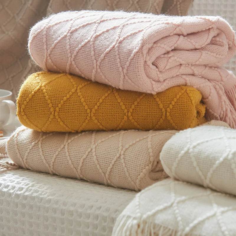 100% Acrylic Soft Chunky Knit Throw Blanket - Sleep Galleria