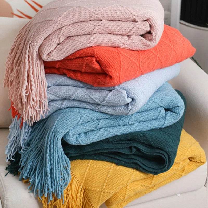 100% Acrylic Soft Chunky Knit Throw Blanket - Sleep Galleria