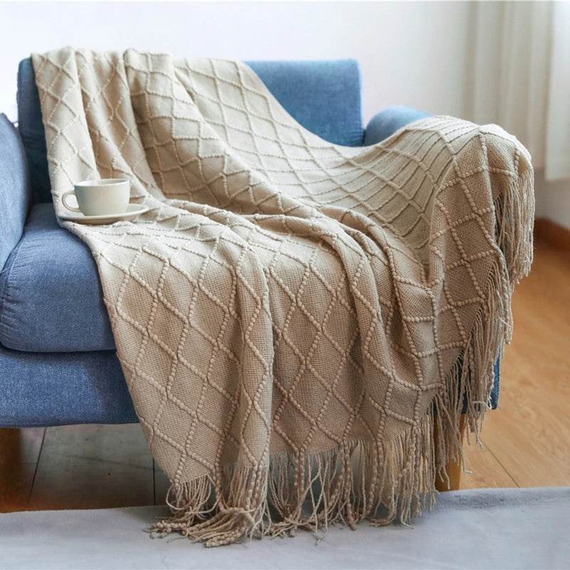 100% Acrylic Soft Chunky Knit Throw Blanket - Sleep Galleria