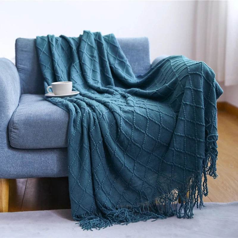 100% Acrylic Soft Chunky Knit Throw Blanket - Sleep Galleria