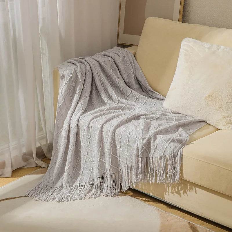 100% Acrylic Soft Chunky Knit Throw Blanket - Sleep Galleria