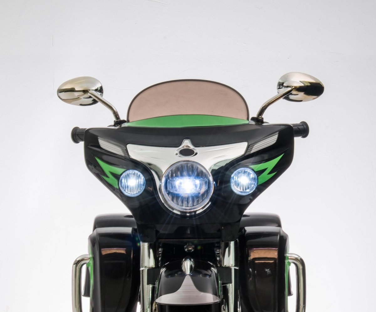 12V Two - Seat Kids Electric Ride - On Motorcycle With Storage - Serenova - Omega Lifestyles