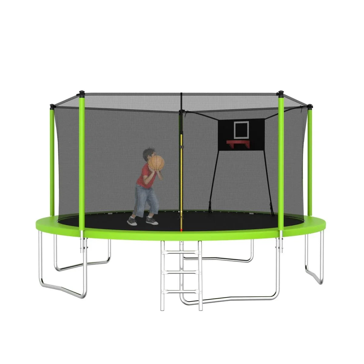 14-Inch Outdoor Safety Enclosure Net Trampoline - Omega Lifestyles