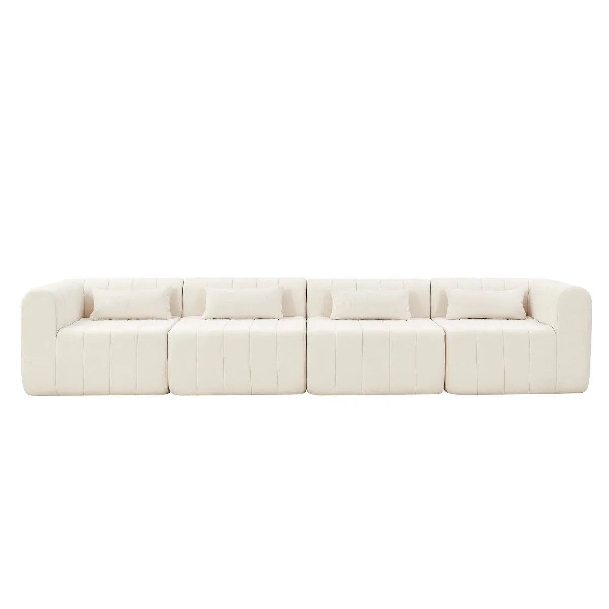 145-Inch 4-Seat Modular Foam Polyester Sectional Sofa - Omega Lifestyles
