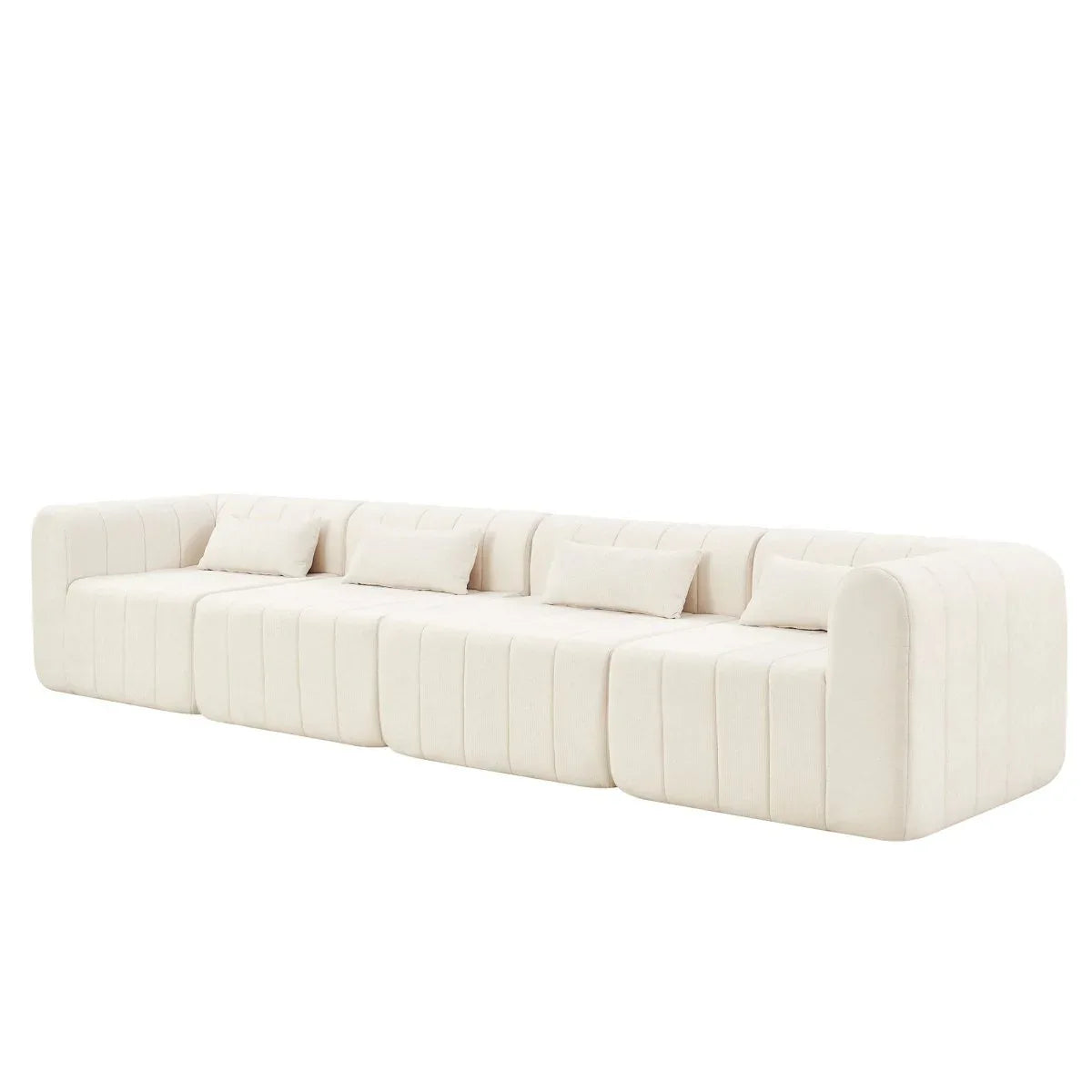 145-Inch 4-Seat Modular Foam Polyester Sectional Sofa - Omega Lifestyles