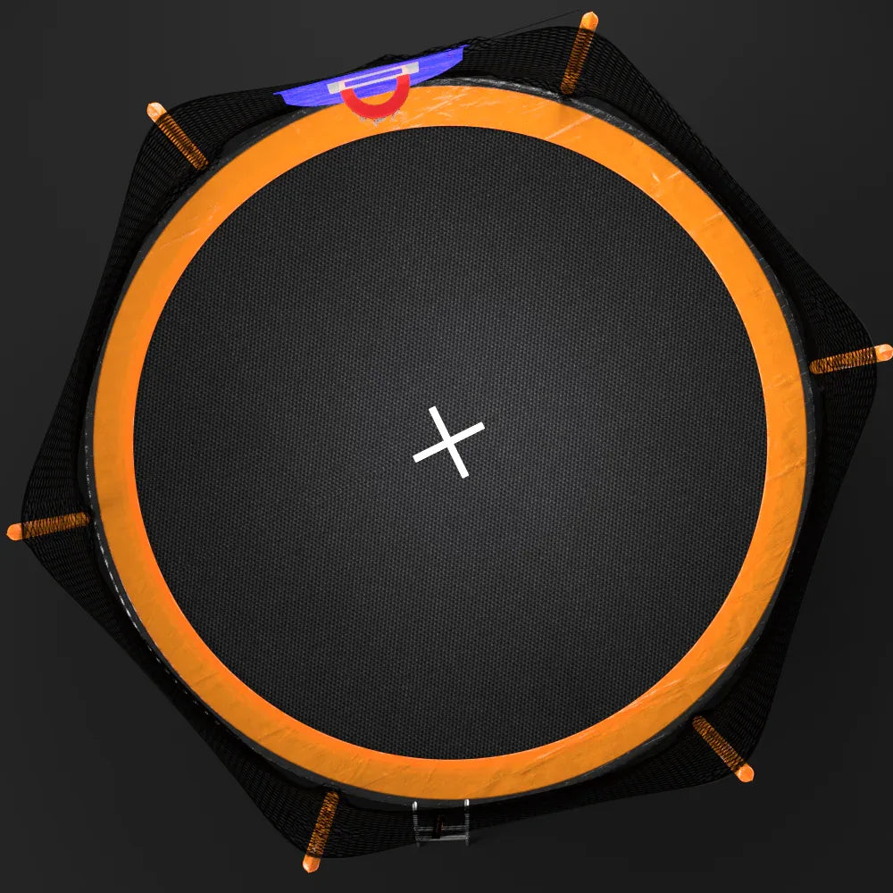 14FT Steel Outdoor Trampoline With Basketball Hoop Ladder - Omega Lifestyles