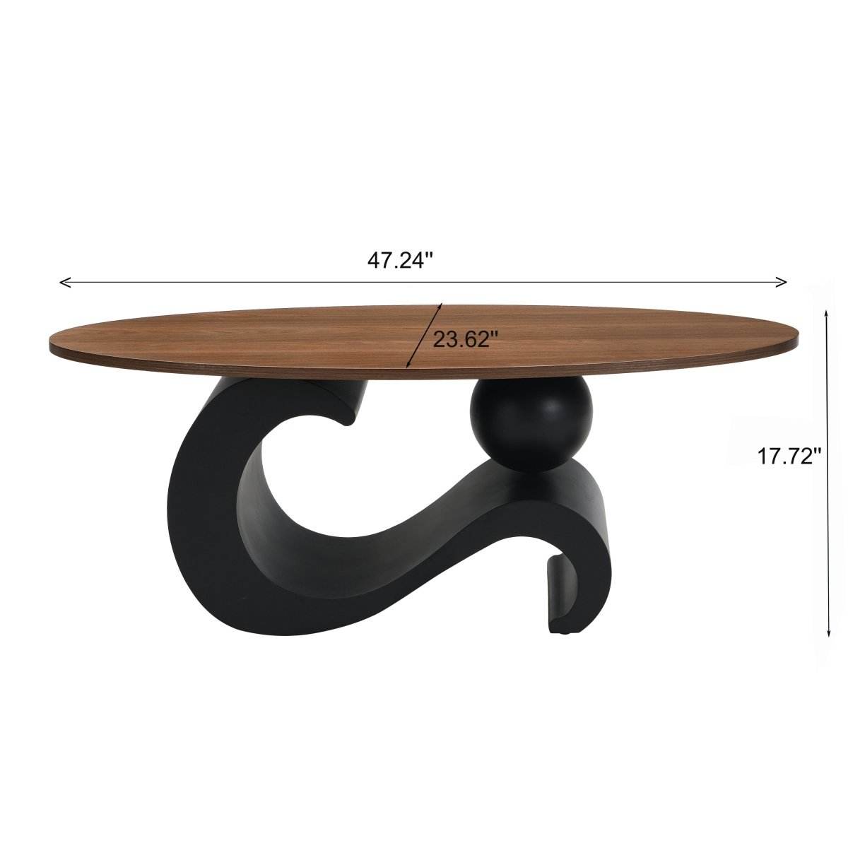 2-Piece Black Nesting MDF Metal Coffee Table Set - Sleep Galleria