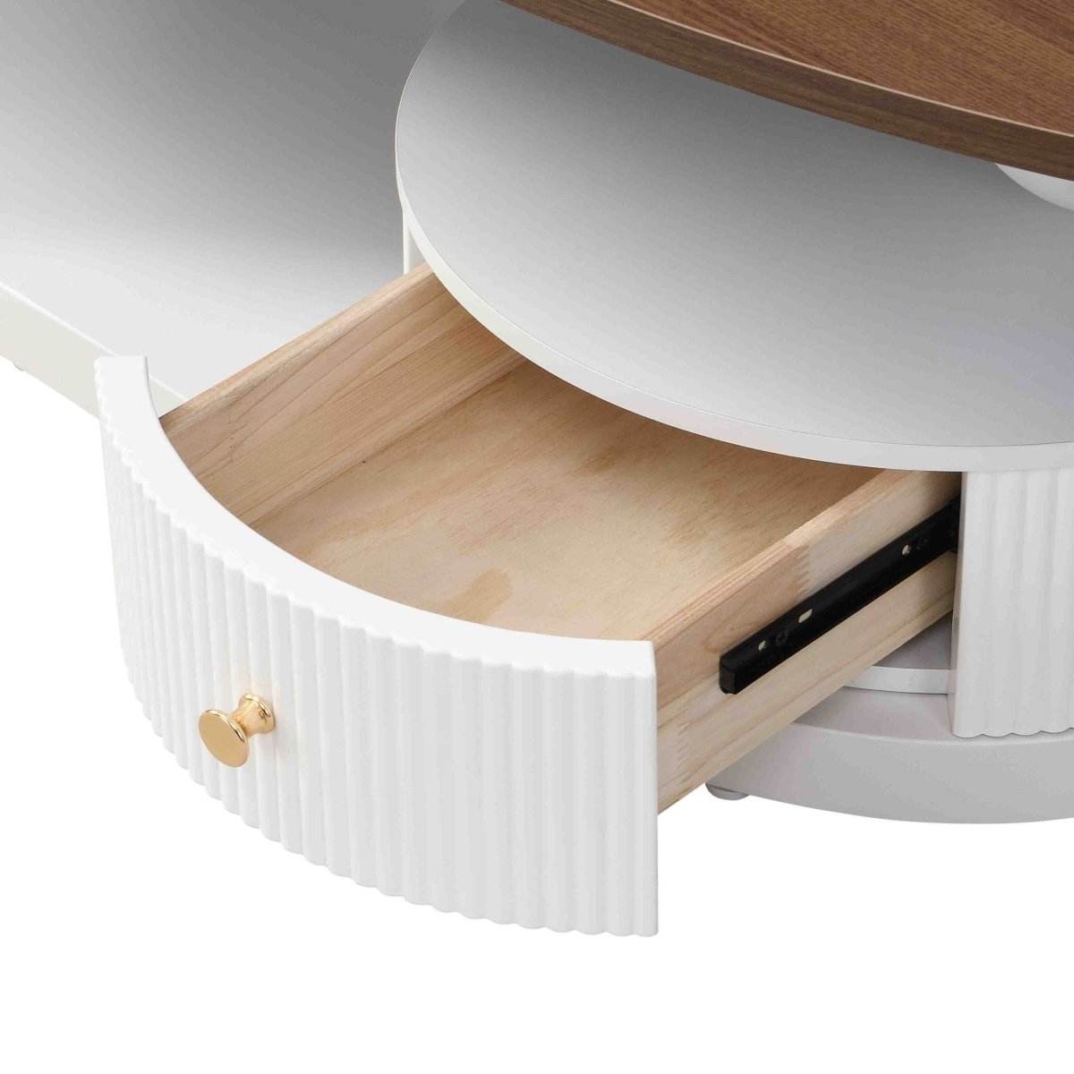 2-Piece Elegant MDF Metal Frame Coffee Table Set - Sleep Galleria