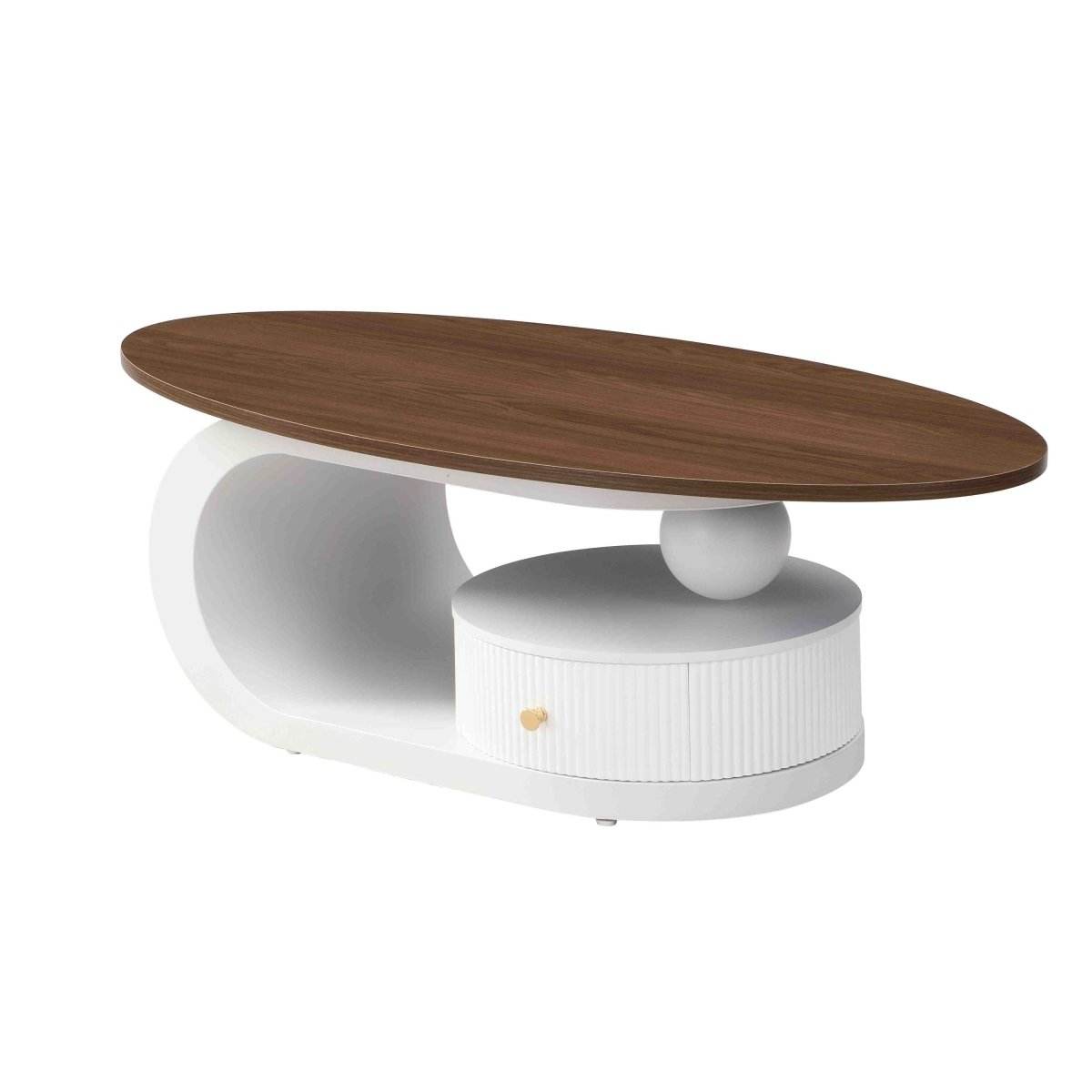 2-Piece Elegant MDF Metal Frame Coffee Table Set - Sleep Galleria