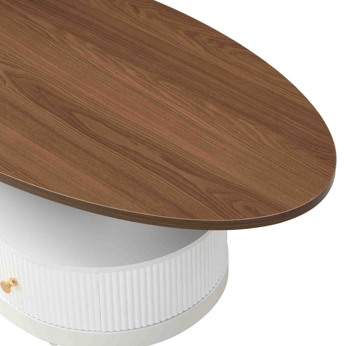 2-Piece Elegant MDF Metal Frame Coffee Table Set - Sleep Galleria