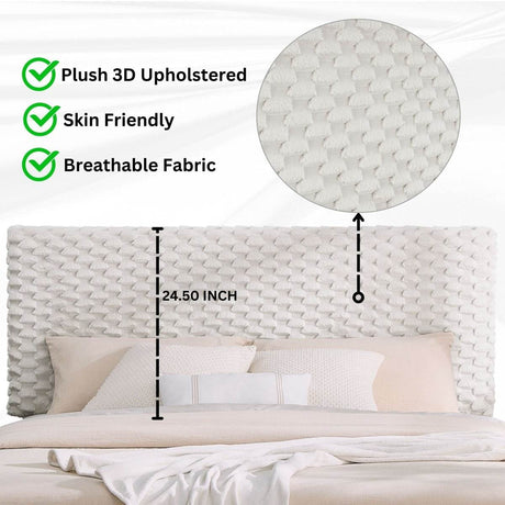 2-Piece Plush Upholstered Platform Bed Frame Set - Sleep Galleria