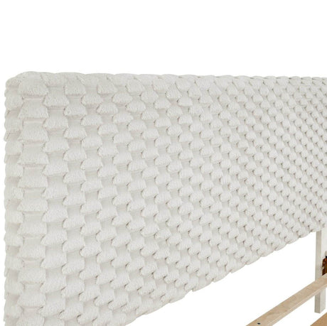 2-Piece Plush Upholstered Platform Bed Frame Set - Sleep Galleria