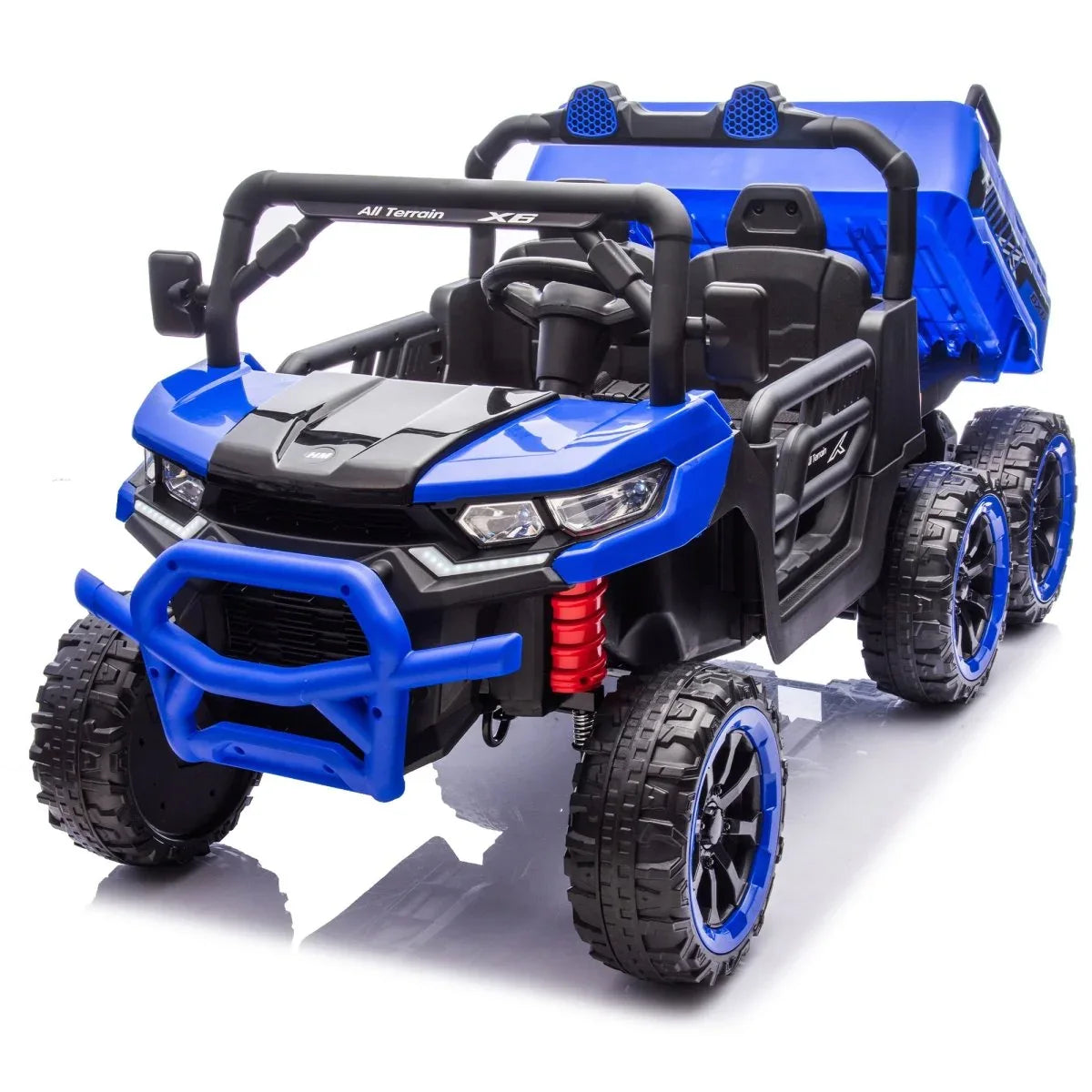 24-Inch Two-Seater 24V Kids Ride-On Electric Dump Truck - Omega Lifestyles