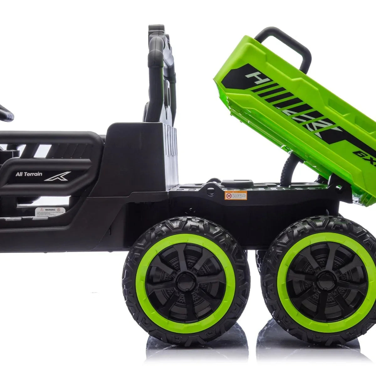 24V Two-Seater Kids Electric Ride-On Dump Truck - Omega Lifestyles
