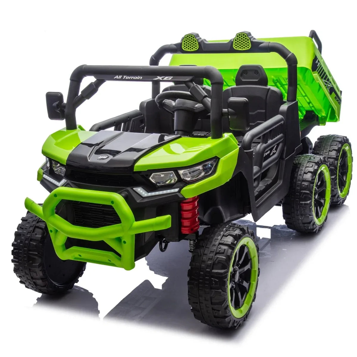 24V Two-Seater Kids Electric Ride-On Dump Truck - Omega Lifestyles