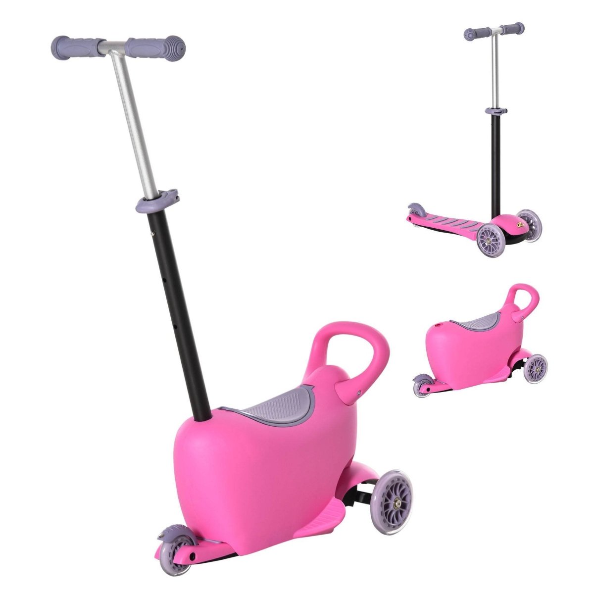 3 - in - 1 Adjustable Handlebar Kids Ride On Scooter - Serenova - Omega Lifestyles