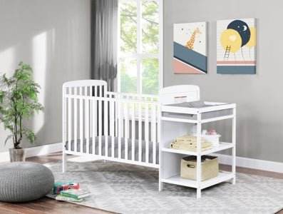 3-in-1 Convertible Solid Wood Crib And Changing Table - Sleep Galleria