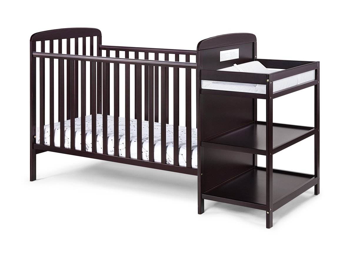 3-in-1 Convertible Solid Wood Crib With Changing Table - Sleep Galleria