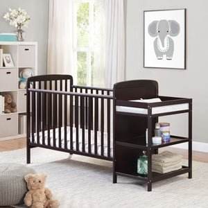 3-in-1 Convertible Solid Wood Crib With Changing Table - Sleep Galleria