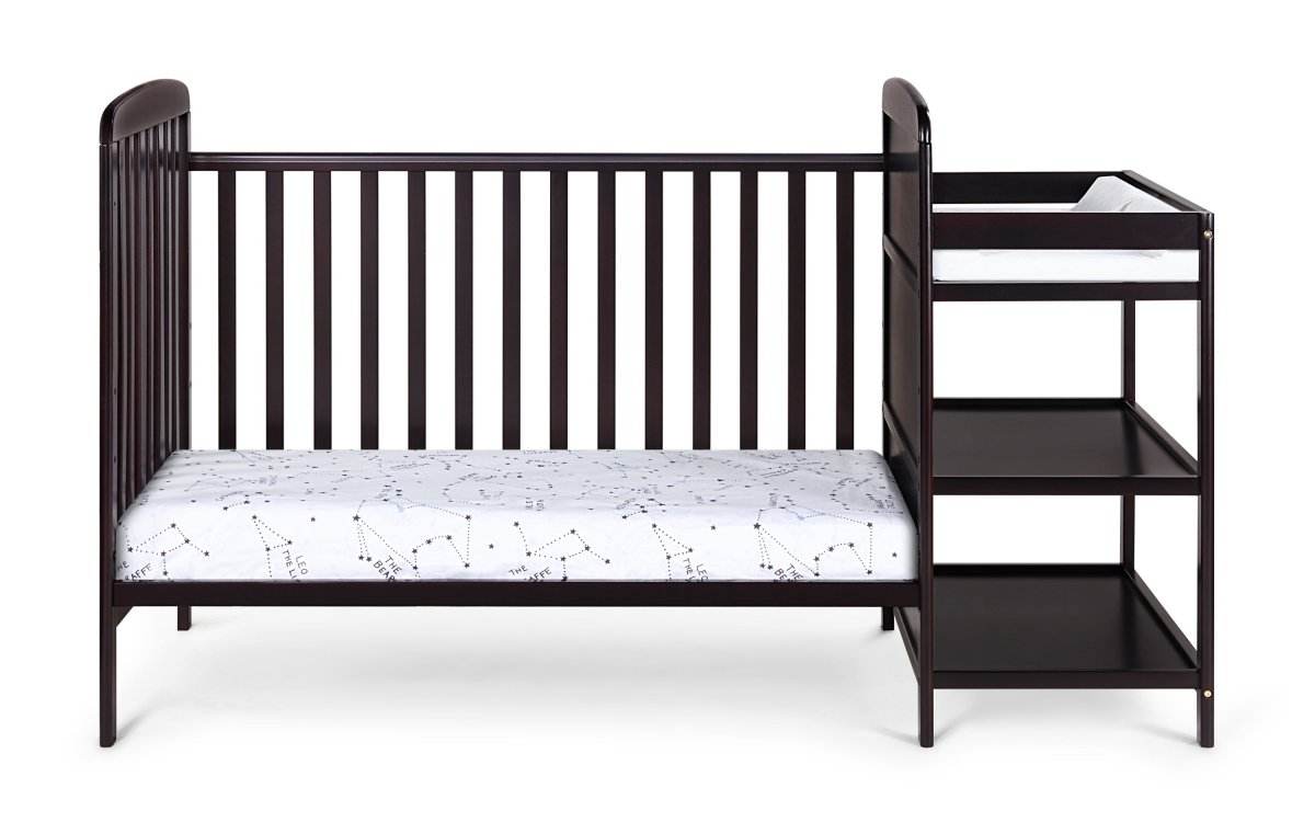3-in-1 Convertible Solid Wood Crib With Changing Table - Sleep Galleria