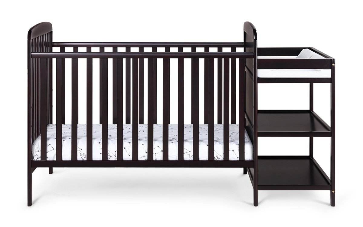 3-in-1 Convertible Solid Wood Crib With Changing Table - Sleep Galleria