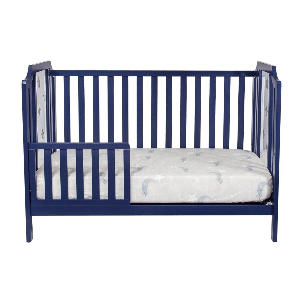 3-in-1 Convertible Solid Wood Navy Blue Crib - Sleep Galleria