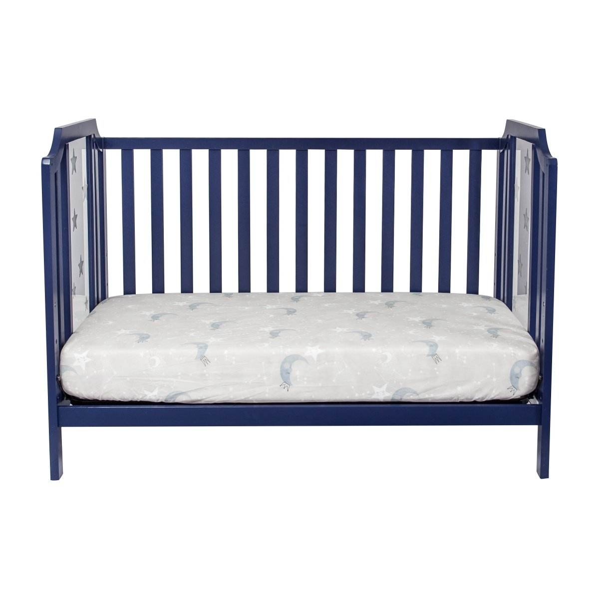 3-in-1 Convertible Solid Wood Navy Blue Crib - Sleep Galleria