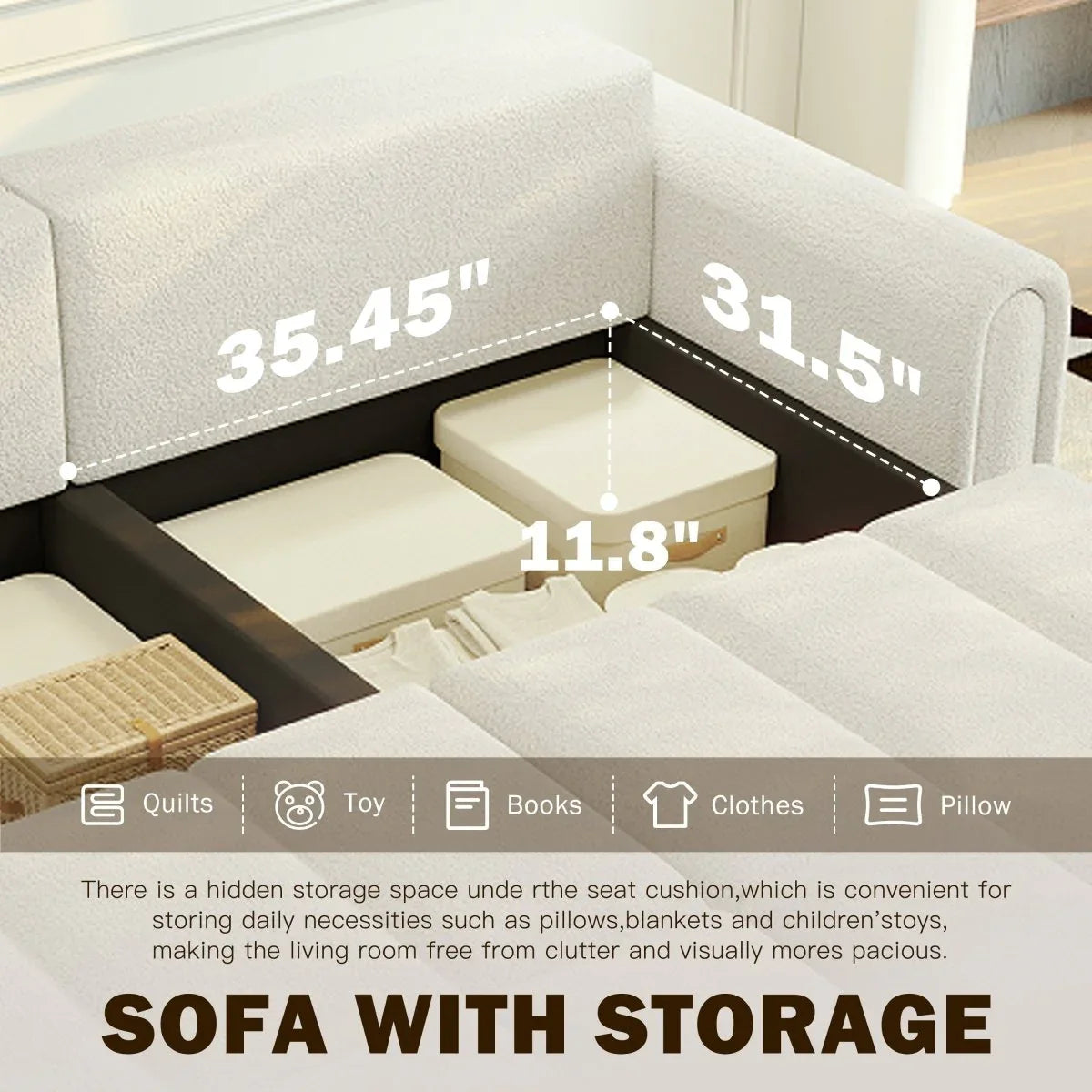 3-In-1 Convertible Teddy Fabric Sleeper Sofa Bed - Omega Lifestyles