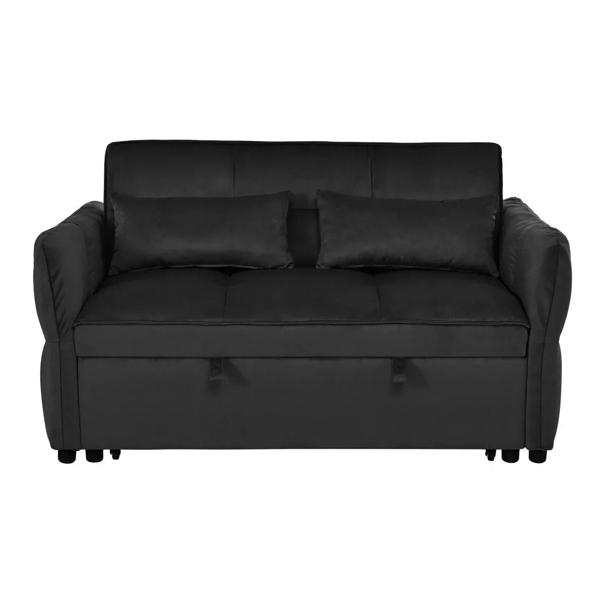 3-in-1 Convertible Velvet Sofa Bed With Reclining Backrest - Omega Lifestyles